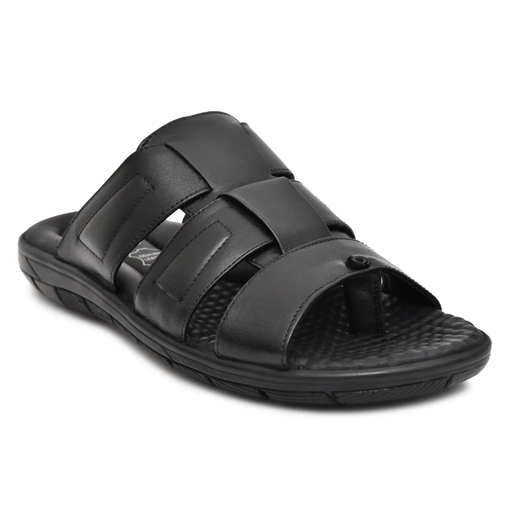 Comfortable &amp; Stylish Black Leather Slippers for Men | Country Maddox