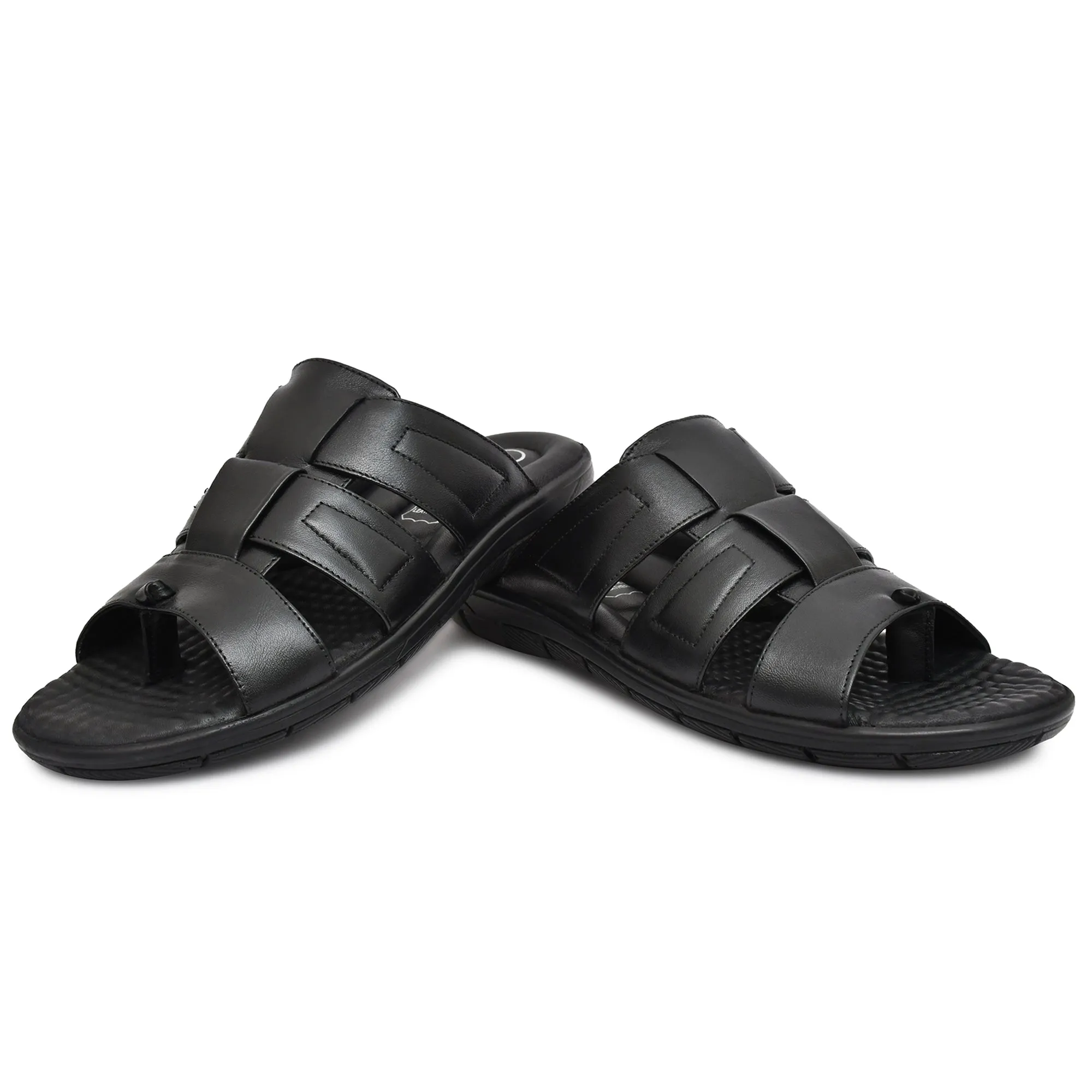 Comfortable &amp; Stylish Black Leather Slippers for Men | Country Maddox