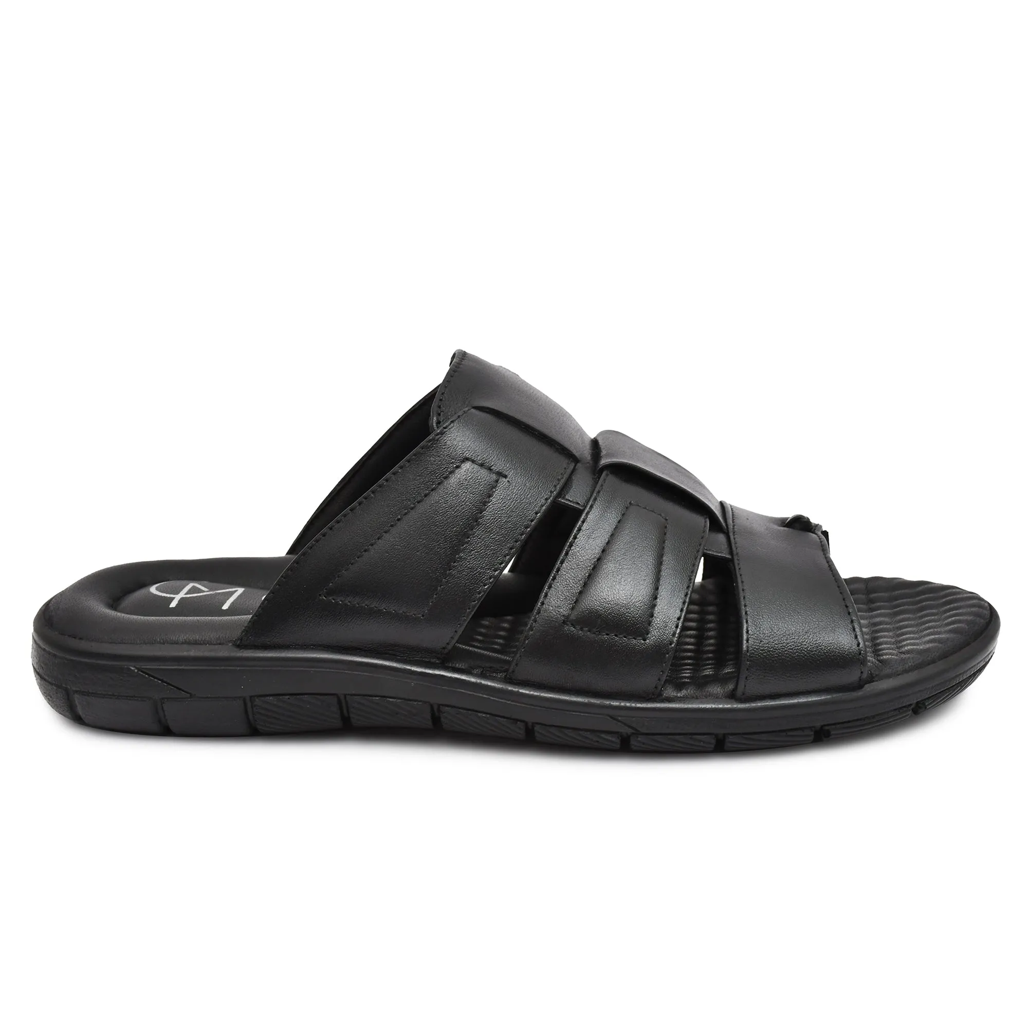 Comfortable &amp; Stylish Black Leather Slippers for Men | Country Maddox