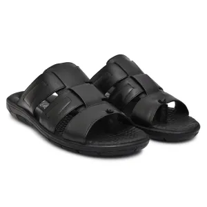 Comfortable &amp; Stylish Black Leather Slippers for Men | Country Maddox