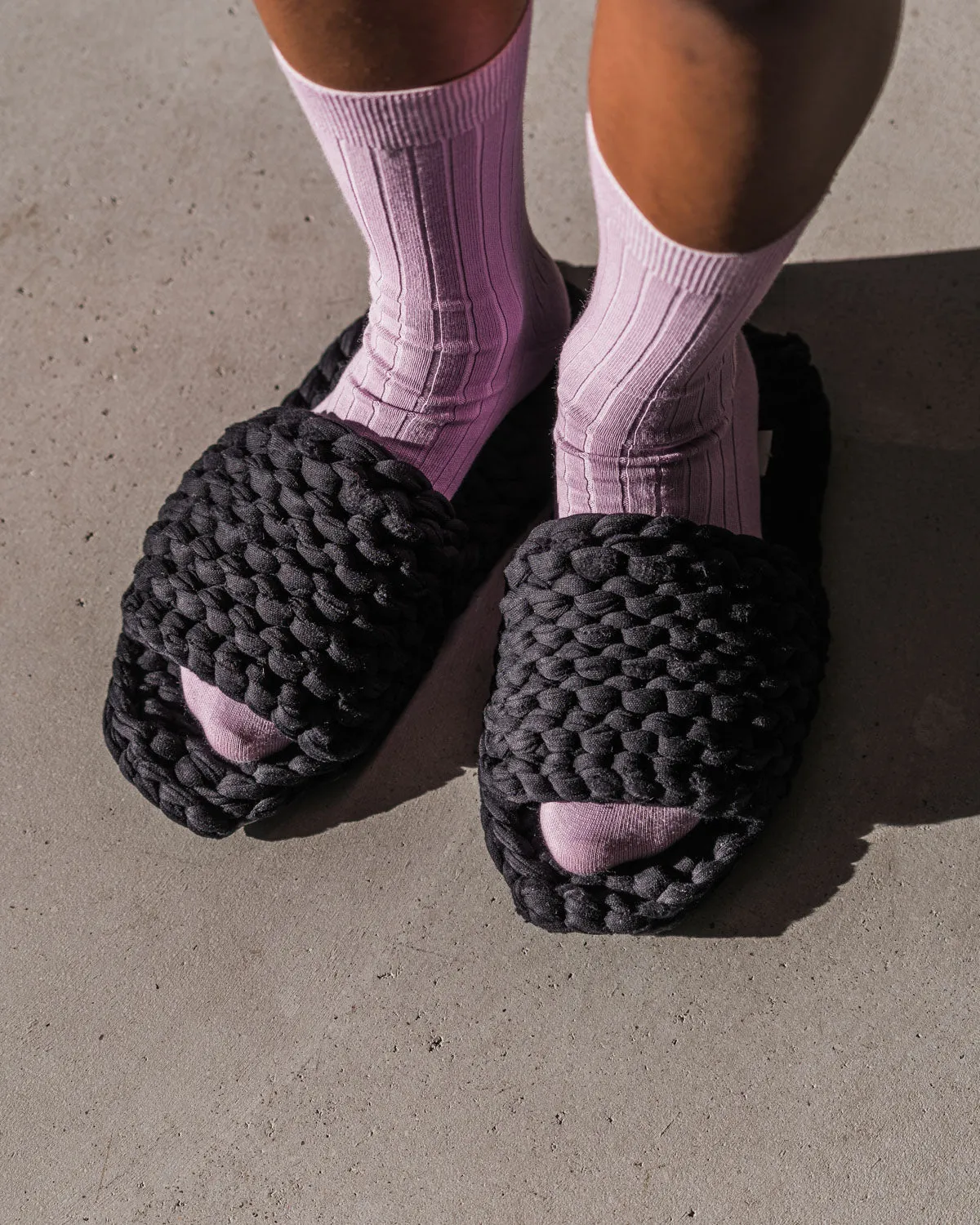 KNIT SLIPPERS BERLINETTE BLACK