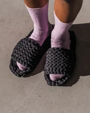 KNIT SLIPPERS BERLINETTE BLACK
