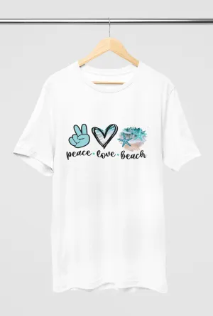 Peace Love Beach Design Women's Classic T-Shirt