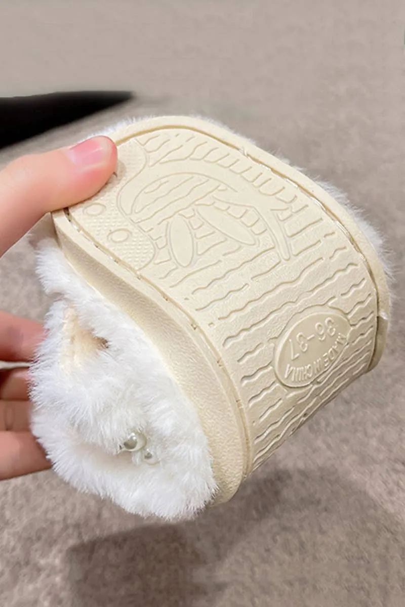Pearl Black Slippers