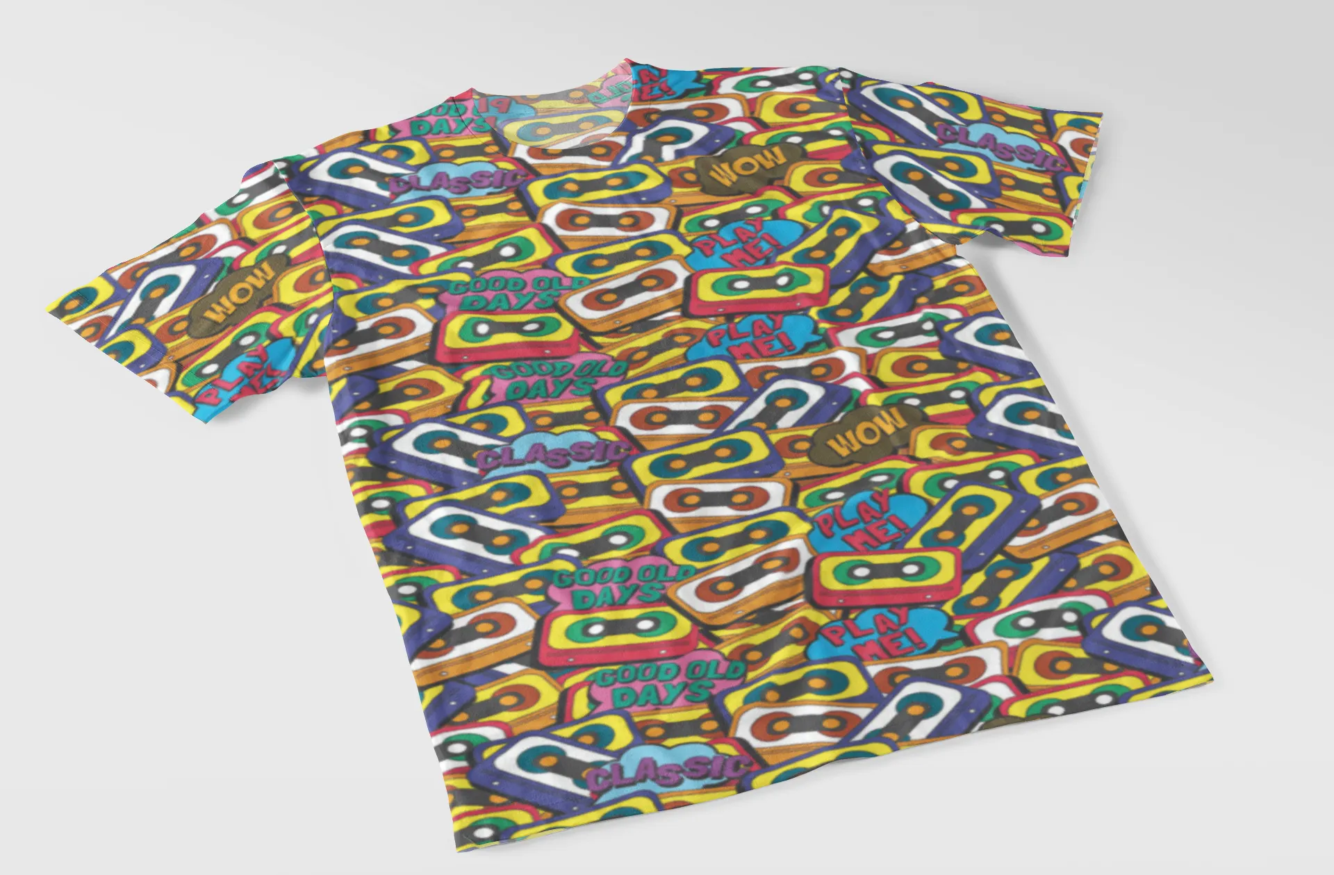 Retro Cassette tape Pop Art Women's Printed T-Shirt