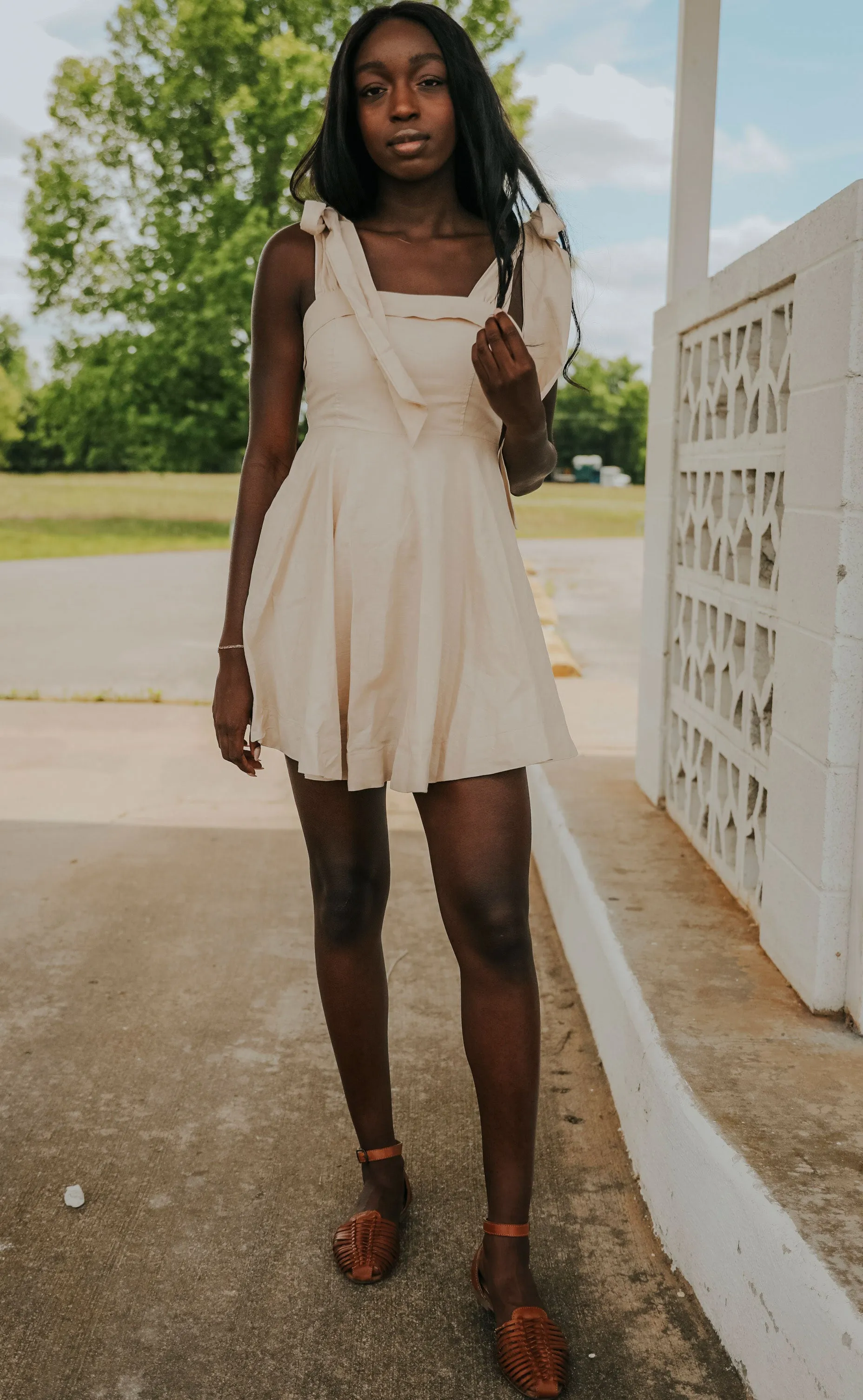 shine time mini dress - taupe