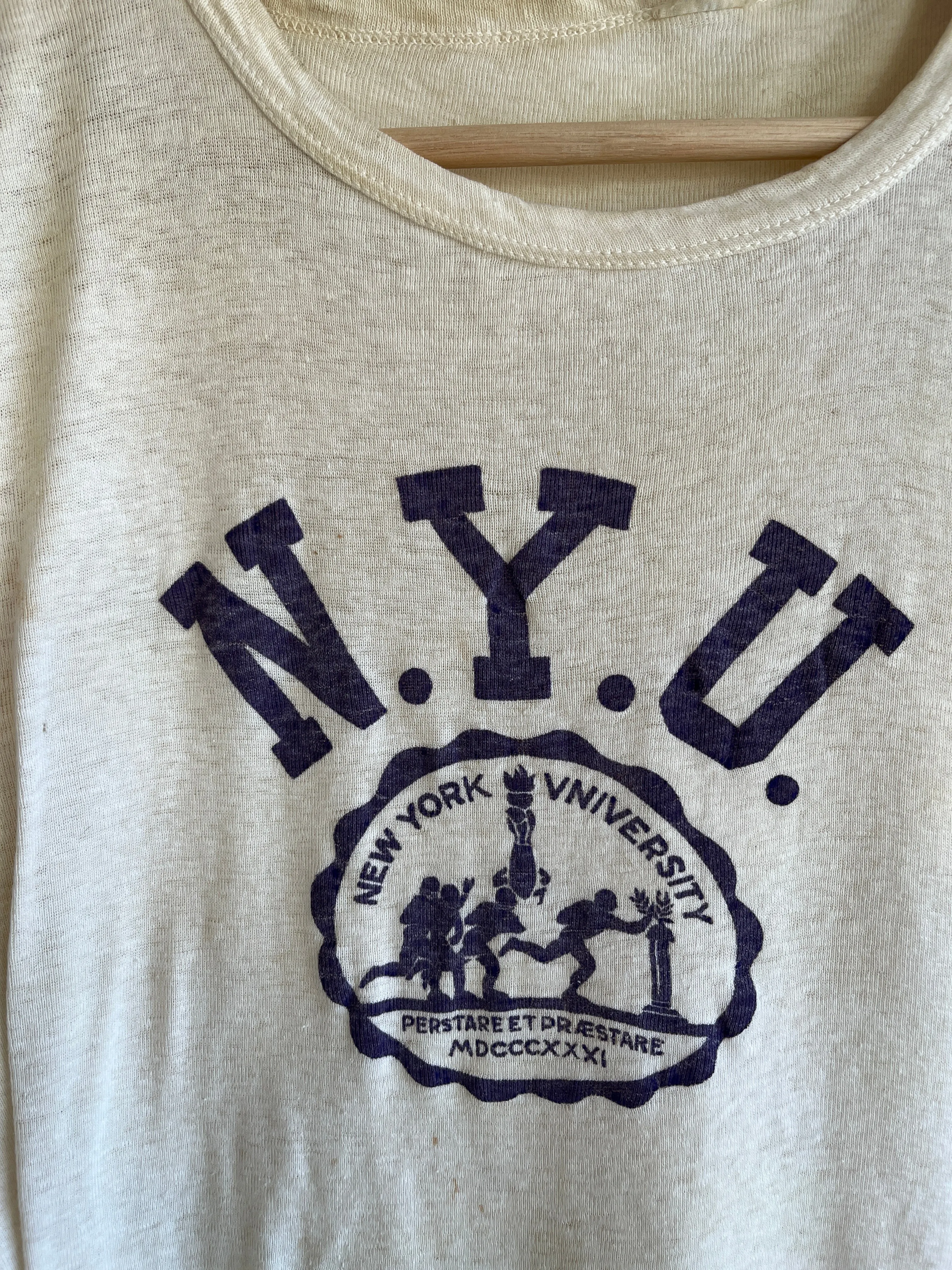 Vintage 1940s New York University T-Shirt